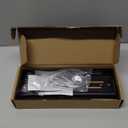 Paper Towel Holder Wall Mount for Kitchen, Easy One-handed Operation Design, Self Adhesive Paper Towel Holder with Shelf for Bathroom, RV Paper Towel Rack Paper Roll Holder with 2 Hooks, Black