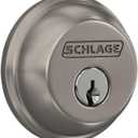 Schlage B60 N 619 Deadbolt, Keyed 1 Side, Highest Residential Security, Satin Nickel