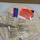 KitchenStar 16-inch Pizza Stone for Oven and BBQ Grill with Handles, Round, 5/8" Thick - Natural Cordierite, 1800 F Resistant, Baking Stone Set with Stainless Steel Rack & Plastic Scraper Tool