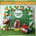 36" Jumbo Football Party Decorations With Tee - Big Giant Size Blow Up Football Toy For Outdoor Games, Party Supplies, Birthday Decorations, Gameday Tailgate Fun Activities For Kids And Adults