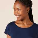 Amazon Essentials Women's Jersey Regular-Fit Short-Sleeve Boat-Neck T-Shirt, Pack of 2