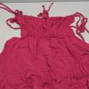 ForeMode Summer Deep V Neck Bohemian Women Mini Short Dress Backless Beach Boho Dress (Small, Aged Red198)