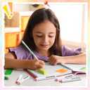 25 Pcs Large Size Rainbow Pencil Shaped Erasers Cute Pencil Erasers Back to School Gift for Students Office School Classroom Prize Gifts Supplies