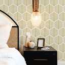 2 x Modern Peel and Stick Wallpaper Boho Gold Contact Paper for Cabinets and Drawers Geometric Bathroom Self Adhesive Removable Wallpaper for Bedroom Gold Decorative Contact Paper 197inL17.3inW