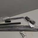 41 to 185 Inch Tension Curtain Rod No Drill Black Shower Curtain Rod Extra Long Heavy Duty Tension Rod for Windows, Patio, Bathroom - Renter Friendly Adjustable Curtain Rods