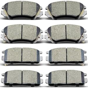 D1275 D1421 Front Rear Ceramic Brake Pads Set Fit For 2010-2017 Chevrolet Equinox,For 2010-2017 GMC Terrain (8 Pcs)