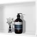 18x12 Insert Shower Niche, 1 Shelf, Modern Contemporary Style, Wall Mounted, Stainless Steel, White