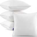 2 x MIULEE 18x18 Pillow Inserts (Set of 4) -Decorative Throw Pillow with 100% Cotton Cover Square for Sofa Couch