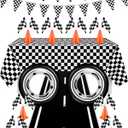 Race Car Party Birthday Supplies, 2x16ft Racetrack Floor Running Mat, Racetrack Tablecloth, Checkered Pennant Banner, 12 Checkered Flags with Sticks, 8 Mini Orange Traffic Cones for Racing Party Decor