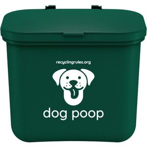 Small Hanging Wastebasket for Dog Poop in Green for Smaller Dogs (< 25 lbs.)