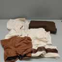 Knight Costume Kids Child Tunic Hooded Robe Pants Belt Shoes Halloween Cosplay Costume Outfit Suit (Medium, Brown)