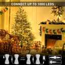 JMEXSUSS Connectable Warm White Christmas Lights Indoor Outdoor, 91.5ft 250 LED Christmas String Lights, 8 Modes Twinkle String Light Plug in for Tree Party Decoration