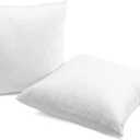 SNUG&COZY Luxury Goose Down Feather Pillow Inserts - 20x20IN, Double Layered Down-Proof Design, Ultra-Soft Cover, High Fill Weight, Pack of 2, White
