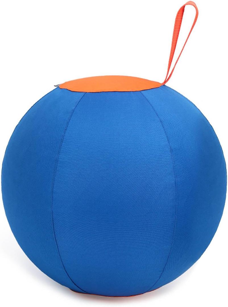 Herding Ball for Dogs, Jolly Ball for Dogs and Goats, Dog Soccer with Straps & Hand Pump for Cattle Dog, Collies, and Herding Breeds for Training and Play, Not Suitable for Chewing or Gnawing - 18"