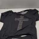 Milumia Women's Y2k Punk Off Shoulder Short Sleeve T Shirt Grunge Ripped Backless Going Out Tee Tops