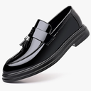 Men's Tassels Patent Leather Penny Loafers Fashion Formal Business Casual Slip On Dress Shoes for Mens 14