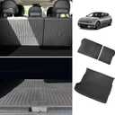 BestEvMod for EV6 Cargo Liner All Weather Trunk & Second Row Seats Back Cover XPE Material Waterproof Cargo Mat Compatible with 2022-2024 Kia EV6 Accessories (Trunk Mat+Seats Back Cover)