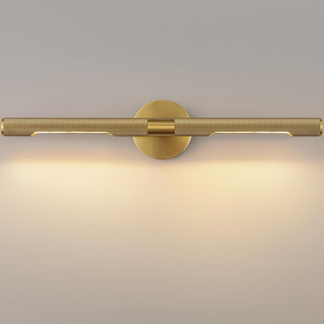 Wall Sconces,Hardwired Picture Light 24" Gold Picture Light for Wall with E12 Bulb Frame Pictures Art Deco Sconce Lights for Painting Photo Artwork Library Vanity Over