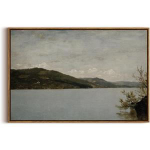 InSimSea Framed Canvas Wall Art Vintage Decor, Classical Landscape Paintings Artwork, Large Prints, Vintage Nature Decor, Retro Wall Decoration for Bedroom Living Room Bathroom, 20"x30"