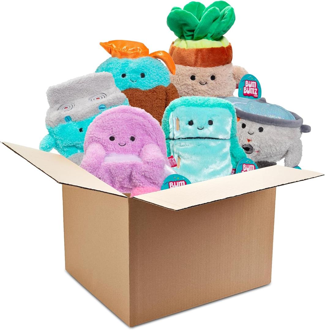 BumBumz Large 7.5" Mystery 2 Pack Blind Box Weighted Sensory Plush - Officially Licensed - Soft, Fuzzy, Cute Emotional Support Stuffed Animal Toy - Stocking Stuffer Gift for Kids, Boys & Girls