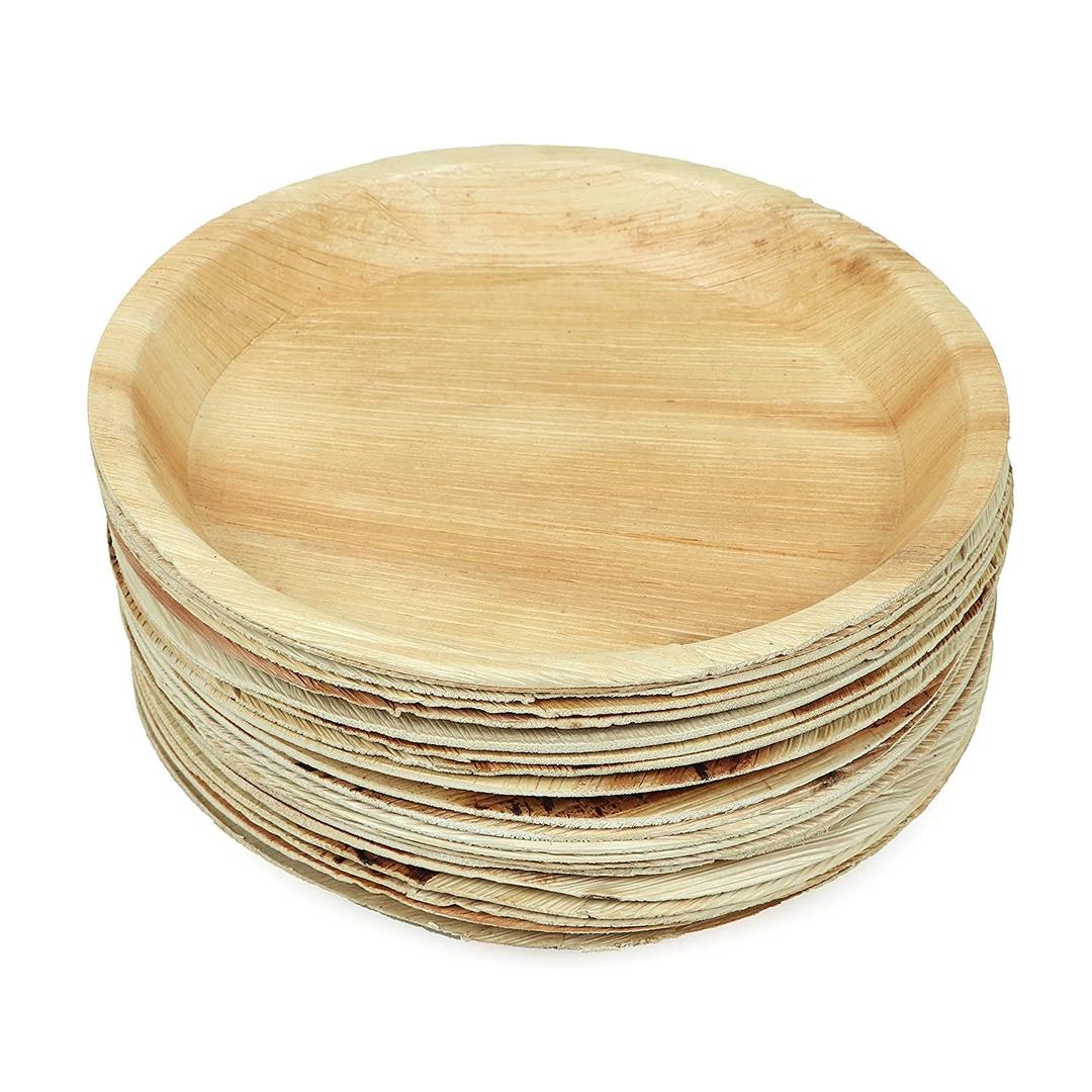 6" 24 pcs and 10" 24 Pcs bamboo plates