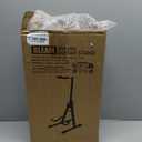 GLEAM Adjustable Folding Guitar Stand, A-style with Neck Holder, Fully Assembled for School Music Program, Concerts & Multiple Users, Black, Fit Guitar Bass Ukulele and Banjo