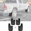 Mud Flaps for 2005-2015 Toyota Tacoma with OEM Fender Flares, No Drill Splash Guards Front & Rear Truck Mud Guards with Hardware Accessories Mudflaps Set(4pcs)