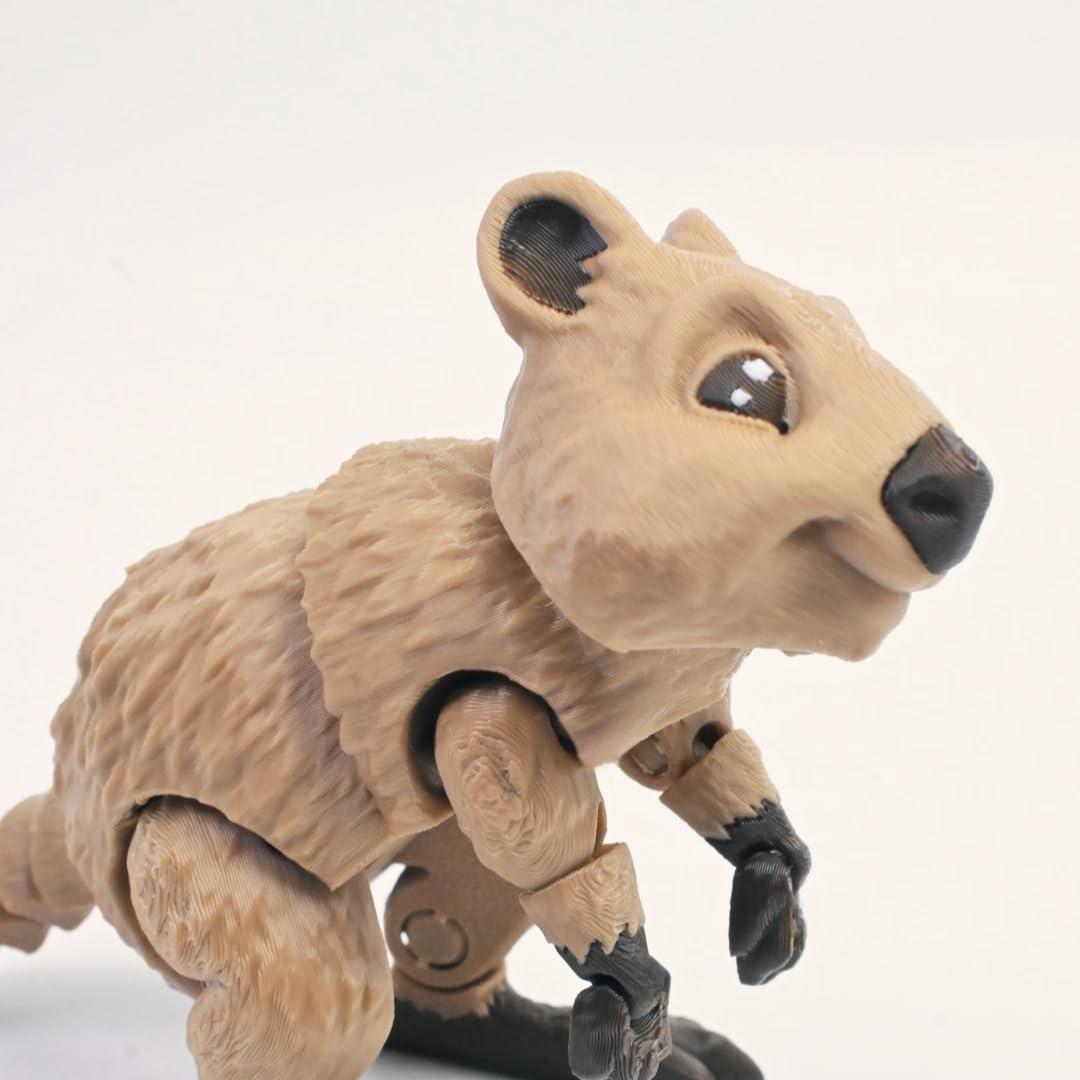 3D Printed Kangaroo, 3D Printed Animals, Full Articulated Flexible Fidget Toys for Desk Dcor - Smile Style