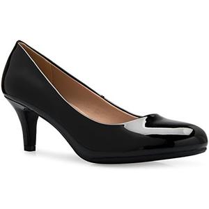 Olivia K Women's Comfort Classic Round Toe Kitten Low Mid Heel Dress Pumps Size 8