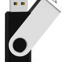Maspen USB Flash Drive 64 GB, USB 2.0 Thumb Drive Memory Stick Swivel Zip Drive JumpDrive (64GB,Black) (1 Count (Pack of 1))