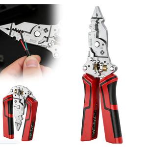 16 in 1 Wire Stripper Twister for Cutting and Pulling Wires, 2026 New Cable Scissors,Voltage Tester Pliers, Detectable 12-250V, Foldable for Electrical Repair & DIY Household Use (1)