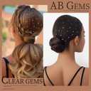 3 x Teenitor Face Gems Hair Gems 2032PCS Self Adhesive Face Rhinestones, Festival Face Jewels Stick on Face Gems for Makeup, Face, Hair, Body in 7 Sizes