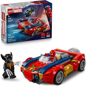LEGO Marvel Spider-Man Car vs. Venomized Wolverine Building Toy for Boys & Girls - Super Hero & Villain Playset W/2 Marvel Minifigures - Gift Idea for Birthdays - Ages 7+ - 76336