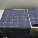 DII Woven Rugs Collection Recycled Yarn, Reversible, 2x3' Area Rug Set, French Blue Plaid, 2 Piece, Piece