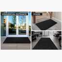 Large Door Mat 3' x 5' Black, Heavy Duty Commercial Floor Mat, Industrial Floor Mat for High Traffic Areas, Or Business Entryway Nonslip Rubber Backing.
