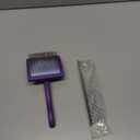 Slicker Ergonomic Wooden-Handle Long-Pin Brush for Poodles, Goldendoodles & Other Long-Haired Dogs (purple)