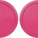 Replacement Lids fits Pyrex 2-Cup Glass Food Storage Container Bowls, 5-Inch Plastic Round Lids Covers for Pyrex 7200-PC, Airtight & Leakproof (2-Pack, Fuchsia)