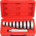 10PCS Car Bearing Press Kit,Non-damaging Car Bearing Race and Seal Driver Set for Installing Wheel Bearings with 9 Sizes Adapters/Seal Driver Handle,Essential Seals Installer Kit