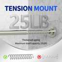 Mcrbeay Shower Curtain Rod, 1" Diameter Heavy Duty Tension Shower Rod, Non Slip Adjustable 28-102 inch No Drill Shower Curtain Rods Spring Tension For Bathroom, Shower Stall, No Rust, Brushed Nickel
