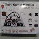 Lovvie & Joy Baby Play Activity Gym Tummy Time Mat for Infant,Baby Gyms & Playmats for Babies 0 to 3 6 9 12 Months with 5 Toys for Early Sensory Exploration and Motor Skill Development