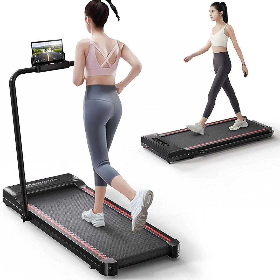 Sperax Walking Treadmill Pad with APP, 3 in 1 Under Desk Treadmill, 400W Low Noise Walking Vibration Pad with Remote Control,Portable Treadmills for Home Office (red+black)
