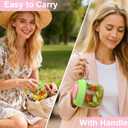 Juome Salad Pod with Dressing Container - Leakproof Salad Container for Lunch with Lid & Spoon, Reusable Salad Jar for Meal Prep & Food Storage, Suitable for Home, Outdoor Travel (Pink)