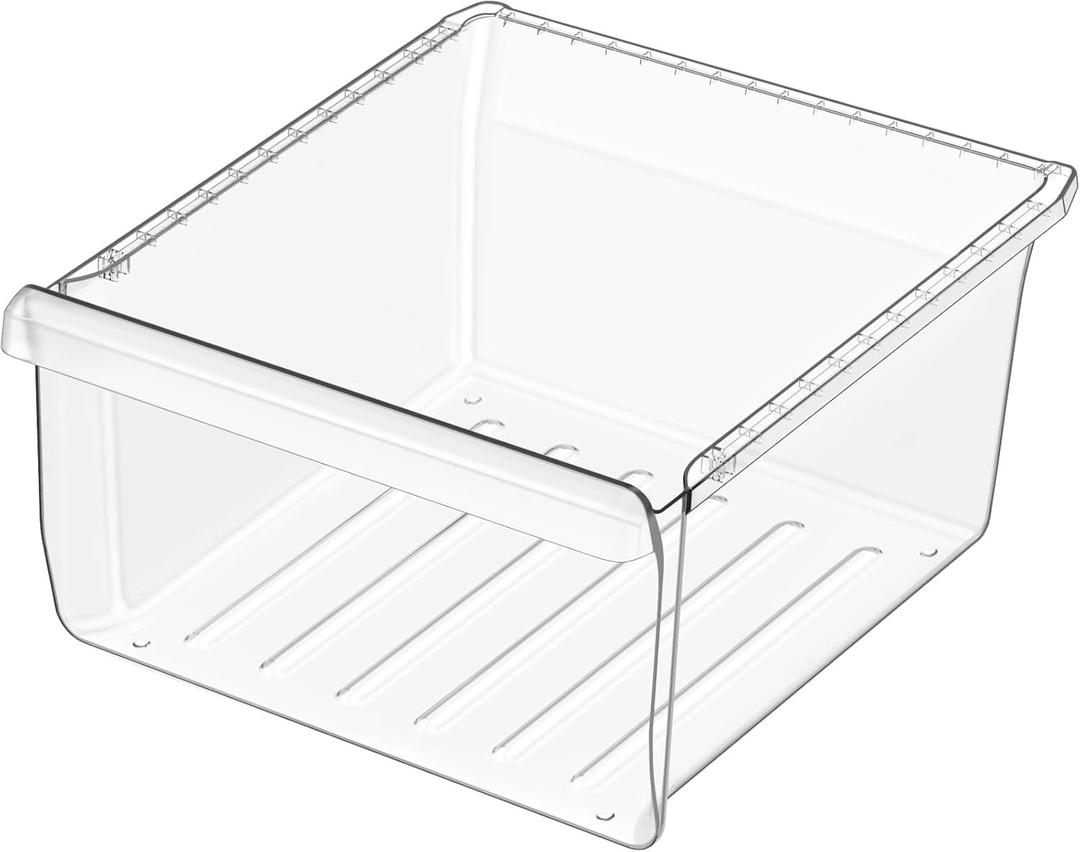 Upgraded DA97-08693B Refrigerator Crisper Drawer Compatible with Samsung Refrigerator Drawer Replacement, DA97-08693B Drawer for Samsung Fridge RS25J500DSR RS261MDRS RS25J500DSG Crisper Drawer,Upper