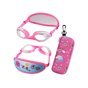 Kids Swim Goggles Age 2-6, Toddler Goggles No Hair Pull,Child Goggles Padded HeadBand