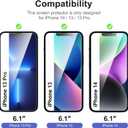 NEW'C 3 Pack Designed for iPhone 14,iPhone 13,iPhone 13 Pro Screen Protector (6.1 inches),Enhanced Tempered Glass Protection with easy installation tool included,Case Friendly Ultra Resistant