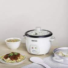 AROMA® Rice Cooker, 3-Cup (Uncooked) / 6-Cup (Cooked), Small Rice Cooker, Oatmeal Cooker, Soup Maker, Auto Keep Warm, 1.5 Qt, White, ARC-363NG