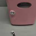 CUTIEWORLD Skincare Fridge - 4L Makeup Fridge for Refrigerating Makeup, Skincare and Food, Mini Fridge for Bedroom, Office and Car, Cooler and Warmer, Beverage Cooler, Leather Pink