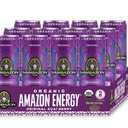 Sambazon Organic Amazon Energy Drink, Original Acai Berry, 12 Ounce (Pack of 12)(BB: December 10, 2025)
