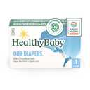 HealthyBaby Our Diapers | EWG Verified Safe & Plant-Based Diapers | Leak Protection | Soft Organic Cotton Shell | Chlorine-Free Diaper for Sensitive Skin | Size 1 (7-14lbs) 70 Count