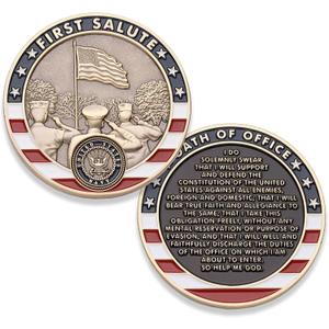 Navy First Salute Challenge Coin - United States Navy Challenge Coin - Amazing USN Military Coin - Designed by Military Veterans!